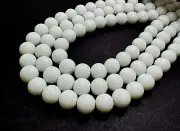 White Agate Smooth Polished Round 10mm Gemstone Jewelry Making Beads - RN197A