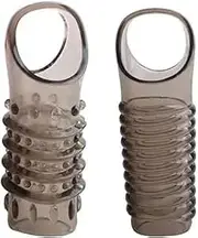 Extender Enlarger Extension Sheath Elastic Health Training Kit Men's Delay Auxiliary Tool,2PCS