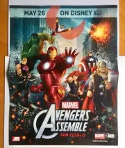AVENGERS ASSEMBLE PROMO Tony Stark POSTER 10x12 MARVEL IRON MAN THOR NM 9.4