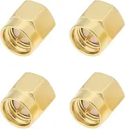 4PCS SMA Male to U.FL/IPX Male Coaxial Straight Connector Brass RF Coax Adapter for PCI/RF Antennas/Wireless LAN Devices/Coaxial Cable