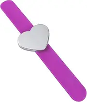 NUOBESTY Snap Ring Stand Sewing Pincushion Wrist Guard Wrist Band Heart Bracelet Bracelets Hand Decoration Slap Bracelet Wrist Strap Yellow Silica Gel