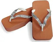 Hajime(一歩) [One Step] [Hajime] Geta Geta Clogs, Soft and Water Resistant, Made of Sponge, 10.6 inches (27 cm), BR/English Newspaper x Gray, English Newspaper x Gray (Age x Gray/27), age × gray, 27.0 cm