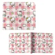 New Hello Kitty Pattern HELLO KITTY BiFold Wallet Credit Card Billfold