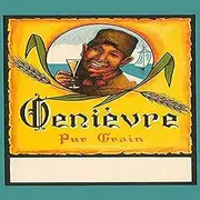 an Early Dutch Pure Grain Liquor Label Featuring a Dutchman Looking Closely at a Glass of Liquor The Background Features a Sailboat This Type of Liquor is Called Jenever a Juniper-Flavored and Strong