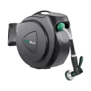 Retractable Garden Hose Reel 100FT +6FT 5/8", Durable Wall Mounted Water Hose...