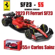 Bburago 1:43 2023 F1 Ferrari SF23 55# Carlos Sainz Diecast Model Car Collection