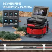 10" Pipe Sewer Drain Inspection Camera 5X Image Enlarge Endoscope + 20-50M Cable