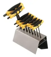 Wiha 33499 T-Handle Set Soft Grip Ball End Hex, 8-Piece
