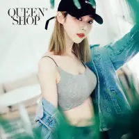 在飛比找蝦皮商城優惠-QUEENSHOP【01041531 】細帶棉質半截式小可愛