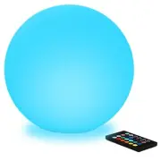 12-in LED Globe Orb Lamp, Dimmable RGB Color Changing Glowing Orb Lights Rech...