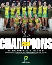 NETBALL DIAMONDS AUSTRALIAN champion TEAM POSTER,BARGAIN,2