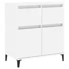 Sideboard High Gloss White 60X35x70 Cm Engineered Wood Wood Sideboards & Buffets