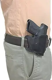 Pro-Tech OWB Black Leather Quick Draw Belt Slide Gun holster For Sig P 365