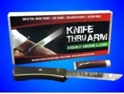 Knife Through Arm Trick. BLOOD SQUIRTS OUT. Fully self-contained. Chrome Blade.