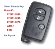Smart Prox Remote Car Key Fob 3 Button for Toyota Prado Txl Desde Venza Board ID