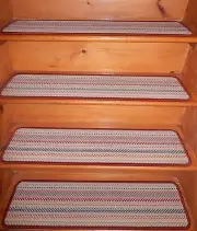 13 = STEP 9" x 35'' Stair Treads Staircase WOVEN WOOL CARPET .