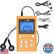 BTECH MPR-AF1 AM FM Personal Radio with Two Types of Stereo Headphones, Clock