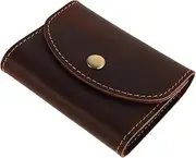 [INOOMP] Minimalist Accordion Card Holder for Men Durable Multi Card Wallet with Snap Closure Small Business Organizer for Credit and Id