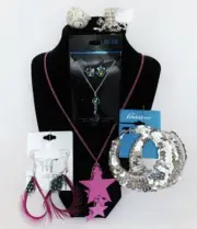 COSTUME Jewelry Lot - ALL NEW! 7-Pieces including Sequins, Feathers & Crystals