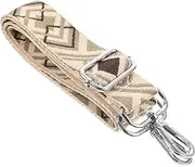 [AKOOSY] Adjustable Wide Shoulder Bag Strap Ethnic Style Replacement Strap with Hook Lightweight Stylish for Travel Work Shopping More Compatible with Various Bags