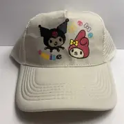 Hello Kitty Beige Trucker Cap Kuromi & My Melody Snap Youth Adult Ships Free ADJ