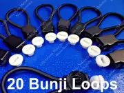 20 x Camper Trailer Bunji Loops 70mm - TRADE QUALITY - Bungee Loop FREE POST