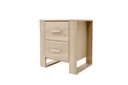 Design Square Bedside Nighstand Side Table W/ 2-Drawer - Oak
