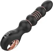 Vibrating Anal Beads Adult Toys, Male Sex Toys for Men Sex Toy Anal Plug Anal Toys with 9 Thrusting Vibrating Dildo LED Male Vibrator Butt Plug for Women Couples Sex Games