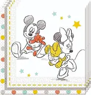 Disney Mickey & Minnie Mouse Baby Shower Napkins (Pack of 20) (UK Size: One Size) (White)