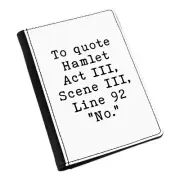 To Quote Hamlet No Passport Holder Cover Case Joke Funny Birthday Rude Sarcasm