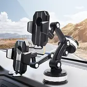 Car Phone Holder Mount Cell Phone Holder Car Solid Durable Car Phone Holder Mount for Dashboard Windshield Long Arm Strong Suction Cell Phone Car Mount Thick