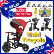 5in1 Qplay Tricycle Bike Trike Baby Prams Kids Stroller Toddler Ride-On Toy Gift