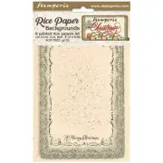 Stamperia Assorted Rice Paper Backgrounds A6 8/Sheets-Classic Christmas 5A0029JG