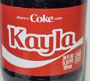 Share a Coke with Kayla 2025 Personalized Gift Coca~Cola Bottle 20oz