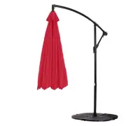 9ft Cantilever Hanging Umbrella 6 Rib Replacement Canopy - Red