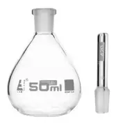 Pycnometer, Calibrated, 50mL - Perforated Stopper - Borosilicate Glass - Eisco