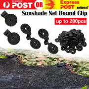 Up to 200x Plastic Clip Round Heavy Duty Lock for Sun Shade Cloth Net Greenhouse