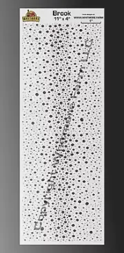 Brook v1 Large Format Mesh Fishing Lure Airbrush Stencil 11x4 - Mylar Reusable