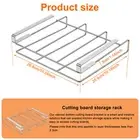 Under Cabinet Cutting Board Holder Stainless Steel Hanging Chopping Board wernM