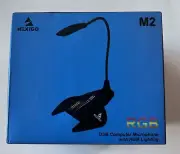 USB Computer Microphone With RGB Multicolor Lighting and Flexible Gooseneck