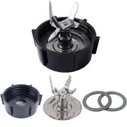 4-piece Blender Replacement Parts Ice Blade with Jar Base Cap and Rubber Gask...