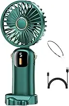 Portable Fan Rechargeable - LCD Display Pocket Portable Personal Fan,10000mAh Rechargeable Powerful Quiet Handheld Cooling Supplies For Travel Camping Outdoor