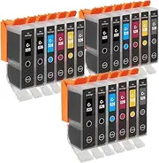 Go Inks C-525 & CLI-526 Set of 6 Ink Cartridges to Replace Canon PGI-525 & CLI-526 Compatible/Non-OEM for PIXMA Printers (18 Pack)
