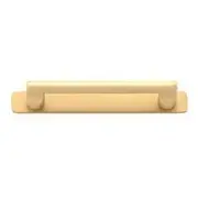 Baltimore Cabinet Pull with Backplate CTC128mm Brushed Brass