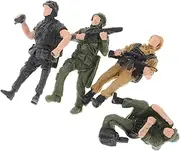 4pcs Soldier Model Sand Table Miniature People Soldier Figurines Tiny People Figurines Realistic People Figure Mini Soldier Sand Table People Model Sand Table Decors Plastic KOMBIUDA