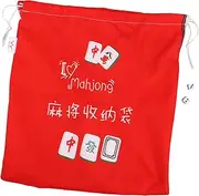 VALICLUD Mahjong Set Storage Large Capacity Drawstring Bag for Tiles and Reusable Mahjong Holder Elegant Design
