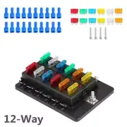 12 Way Circuit Blade Fuse Box Standard ATO ATC Block Holder Kit Car Fuse Holders (for: Daihatsu)