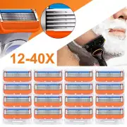 12-40 PCS Replacement Blades For Gillette Fusion Razor Shaver Shaving Trimmer