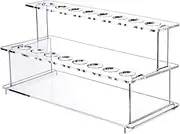 Generic Wine Bottle Stopper Display Rack Storage Rack 2 Tier Clear Detachable Display Stairs Organizer for Boutique Retail Store Bar, L