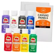 Acrylic Paint Set 8 Colors With 2 Canvases - Acrylic Paint 2 Fl Oz (Pack of 8)